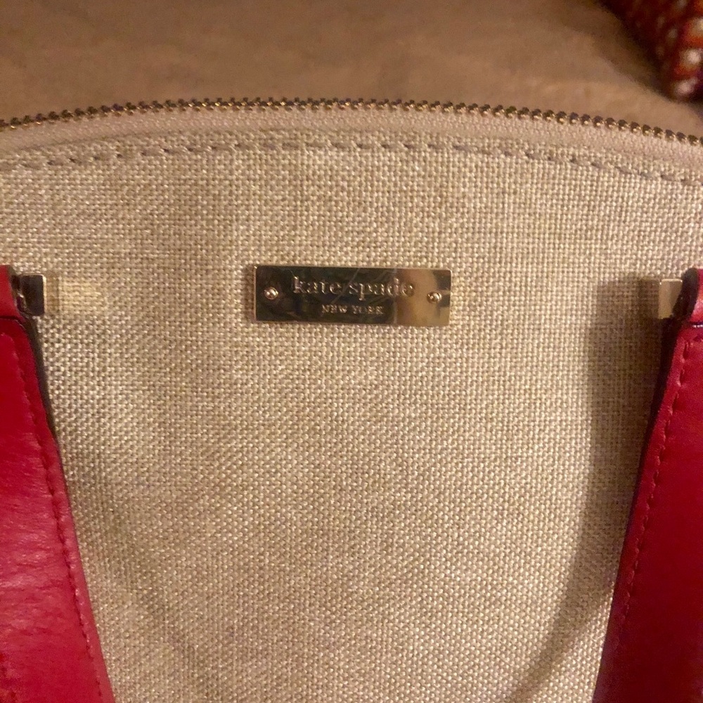 Kate Spade red/tan handbag